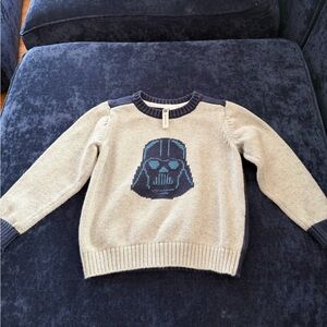 Janie and Jack Navy and Gray Knit Sweater